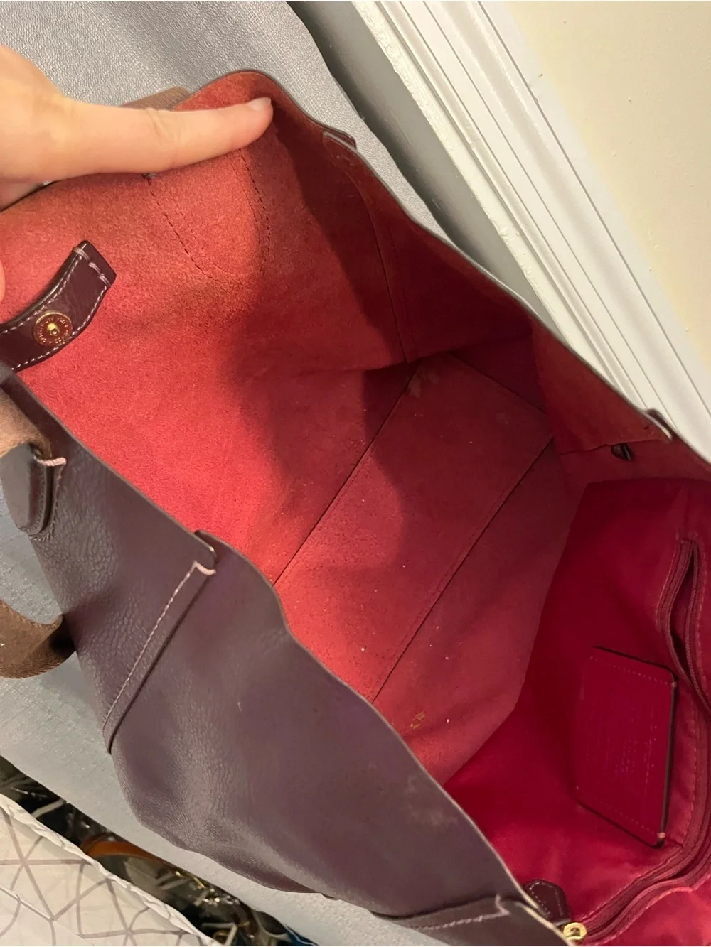 Coach Derby Oxblood Leather Tote Bag